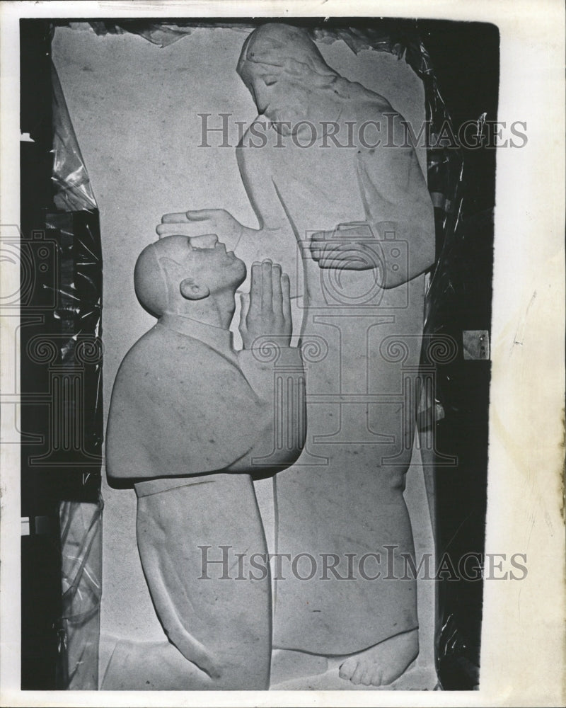 1967 Press Photo Cardinal Stepinas And Christ - RRW28631 - Historic Images