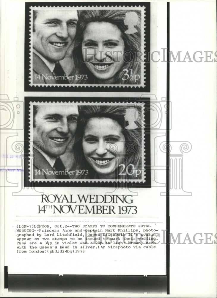 1973 Press Photo Princess Anne and Capt. Mark Phillips - RRW28709 - Historic Images