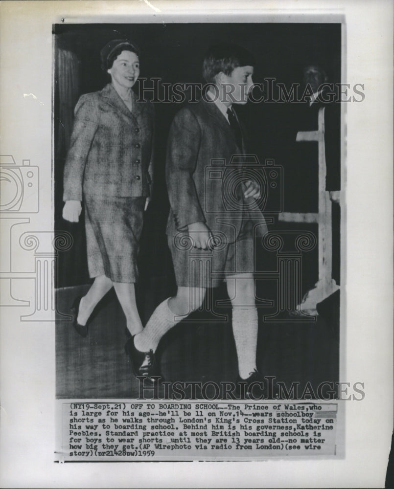 1959 Press Photo Prince Wales London King Cross Wears - RRW29099 - Historic Images