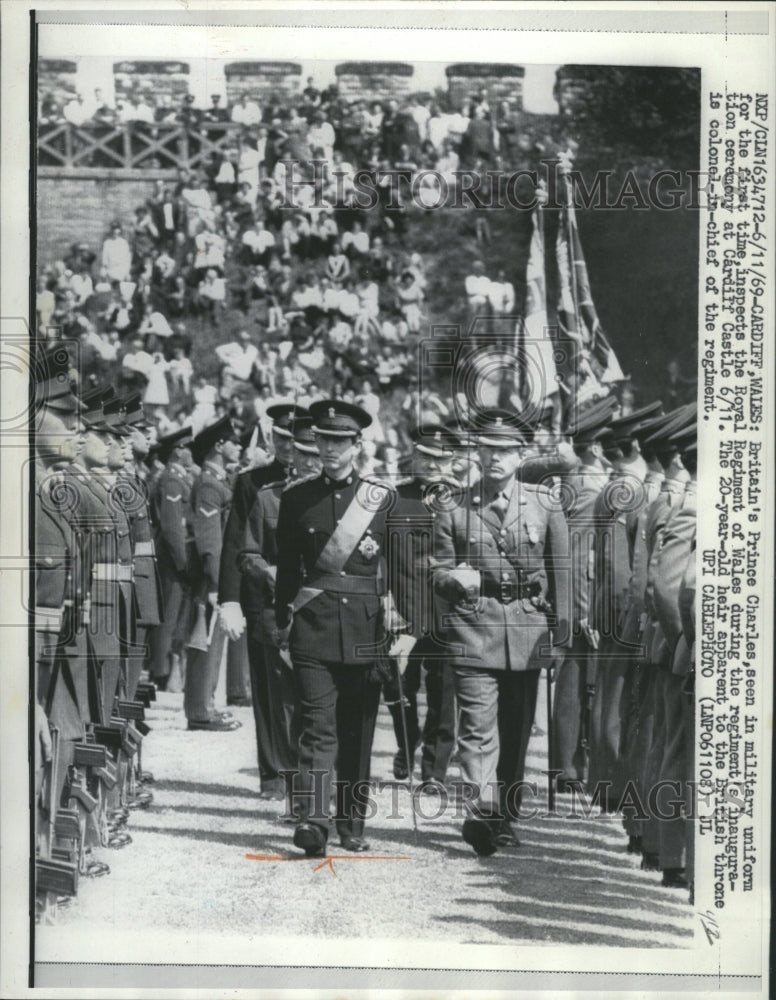 1969 Press Photo Prince Charles Inspecting Wales Reg - RRW29119 - Historic Images