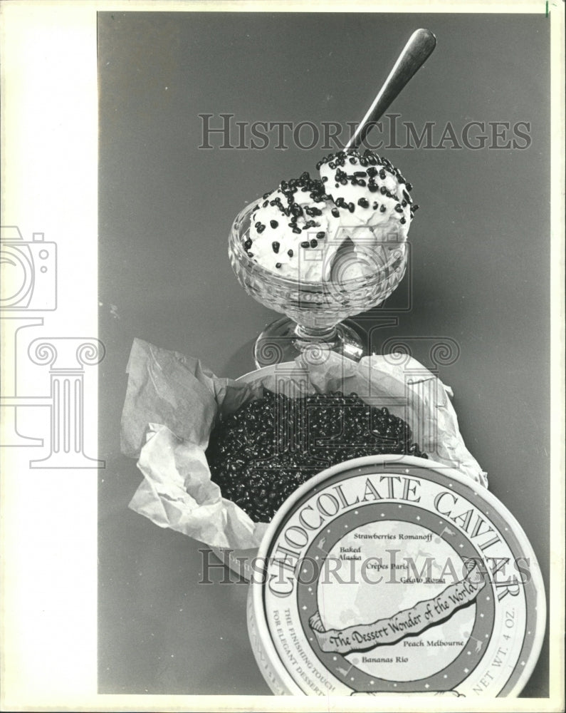 1986 Press Photo Chocolate Caviar Desert Food - RRW29155 - Historic Images