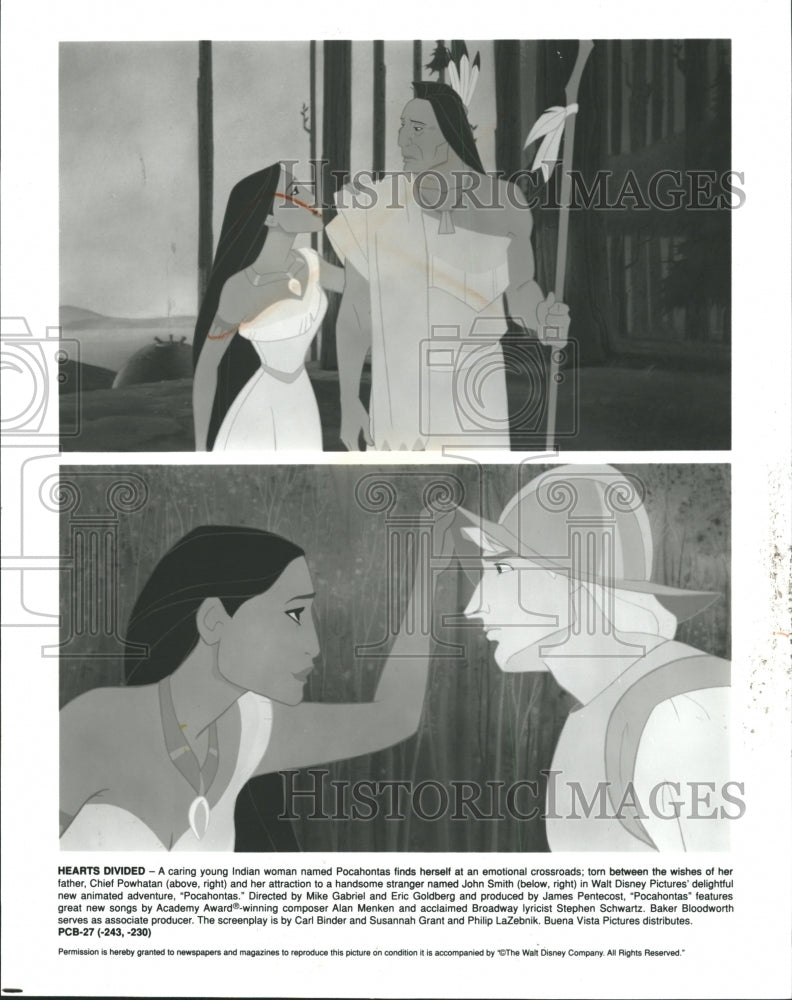 1995 Press Photo Heart Pocahontas - RRW29291 - Historic Images