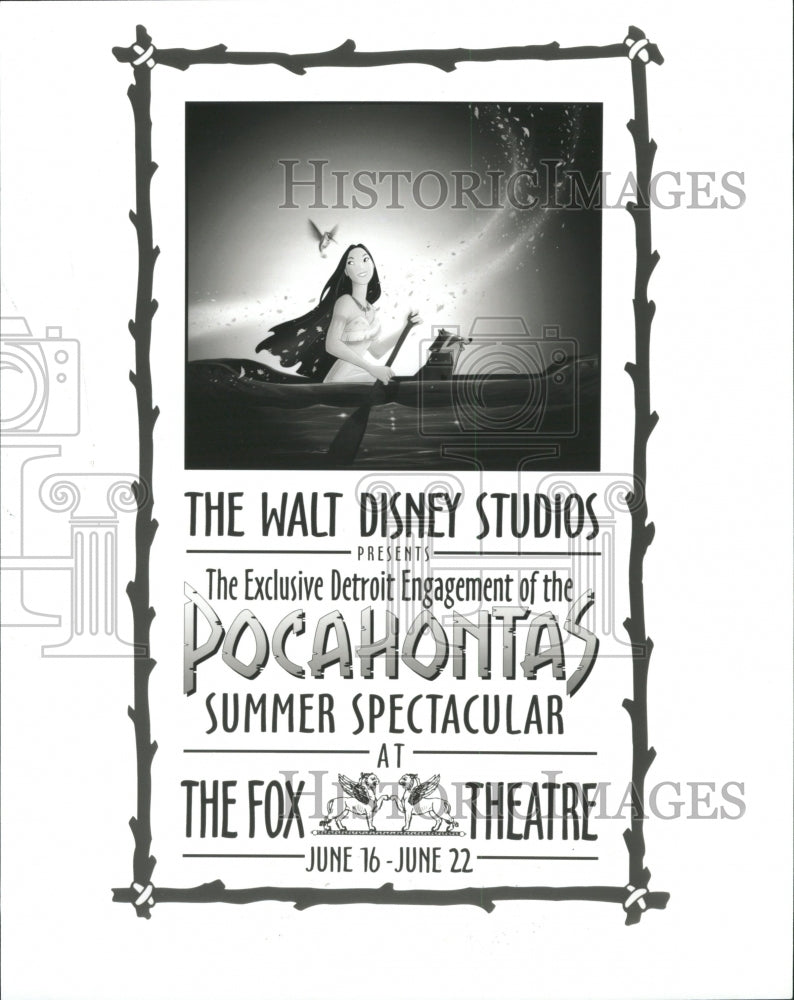 1995 Press Photo Pocahontas Fox Theater Walt Disney - RRW29293 - Historic Images