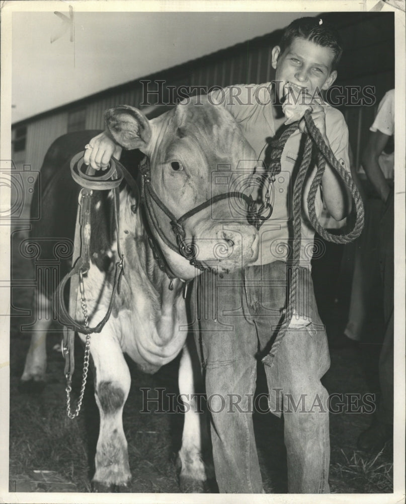 1958 Press Photo John Reimbold Steer Stock Championship - RRW29411 - Historic Images