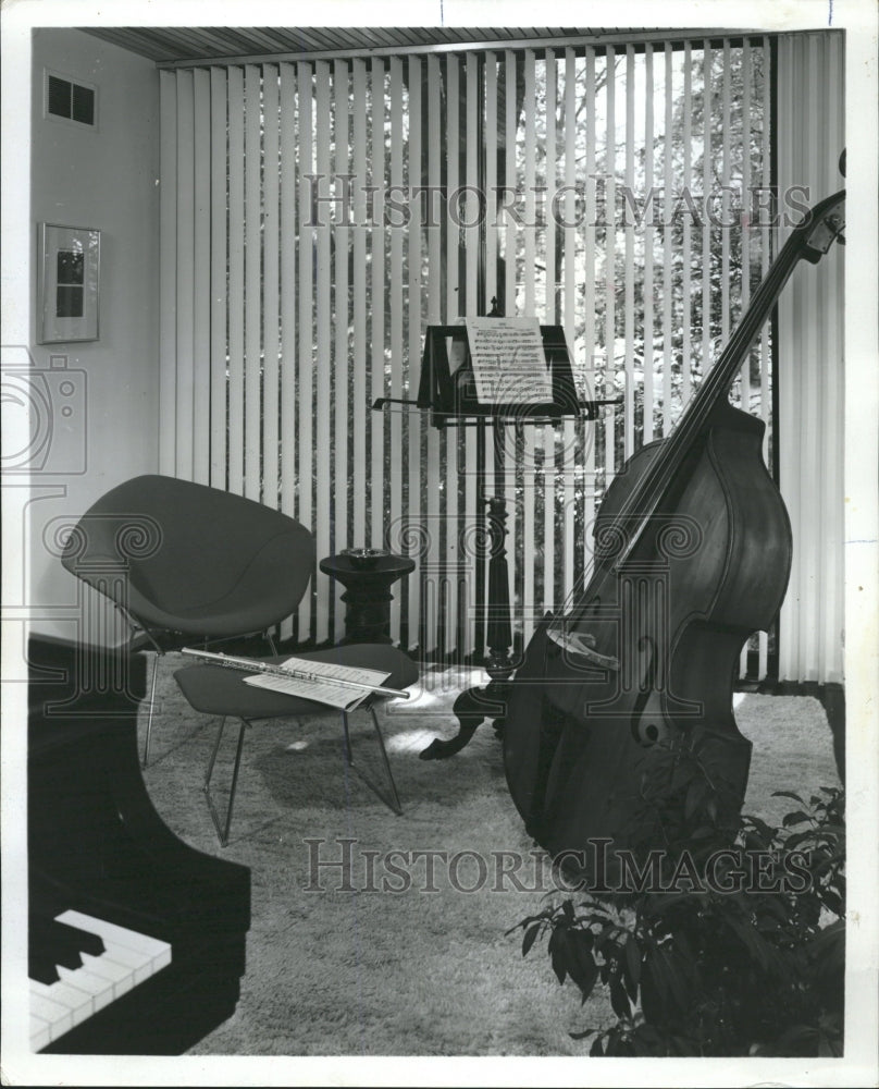 1971 Press Photo Music Room Cozy Porch White Pale Pine - RRW29689 - Historic Images