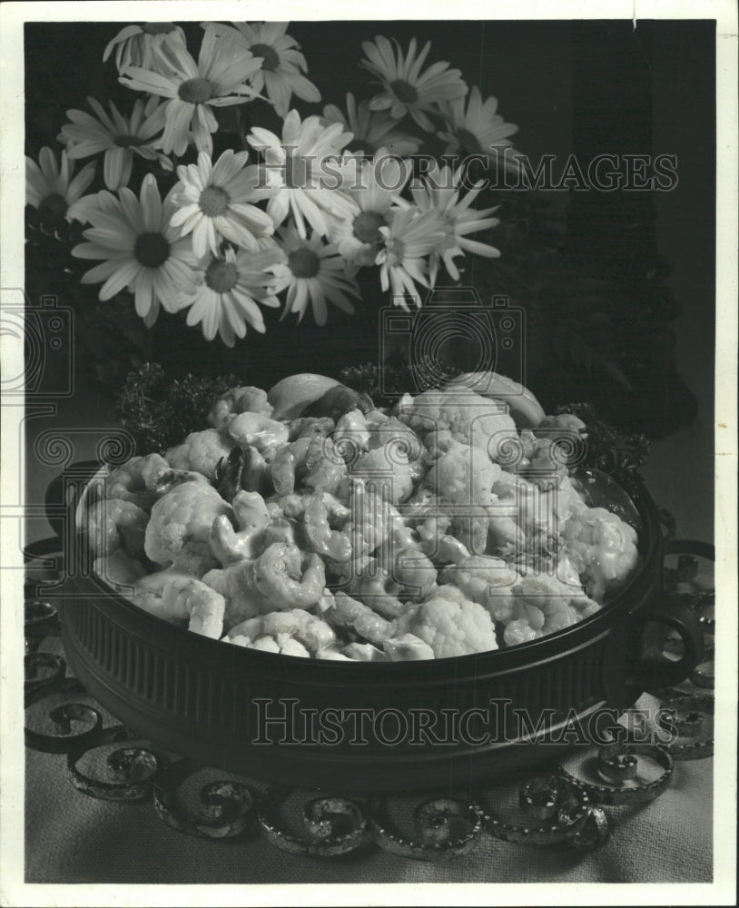 1968 Press Photo Shrimp lobster cauliflower June Dairy - RRW29835 - Historic Images