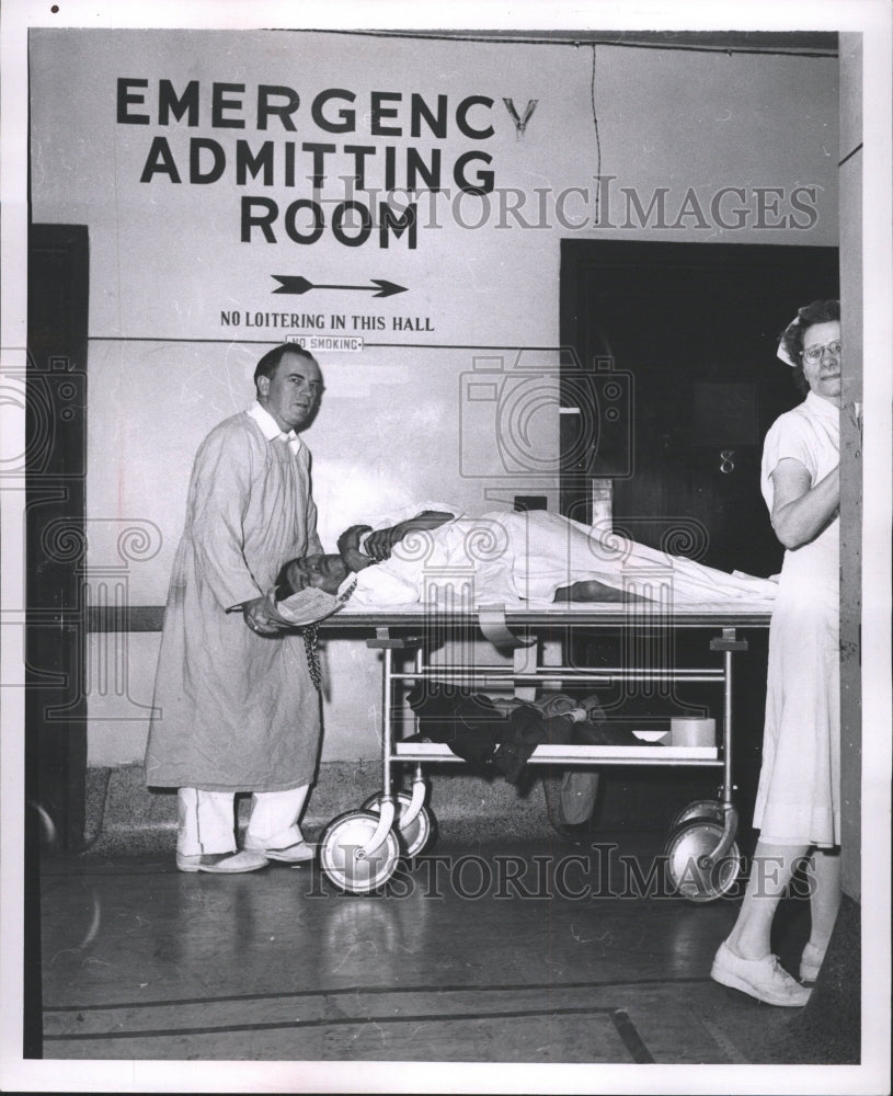 1952 Press Photo Detroit Hospital Recurring Emergency - RRW30217 - Historic Images