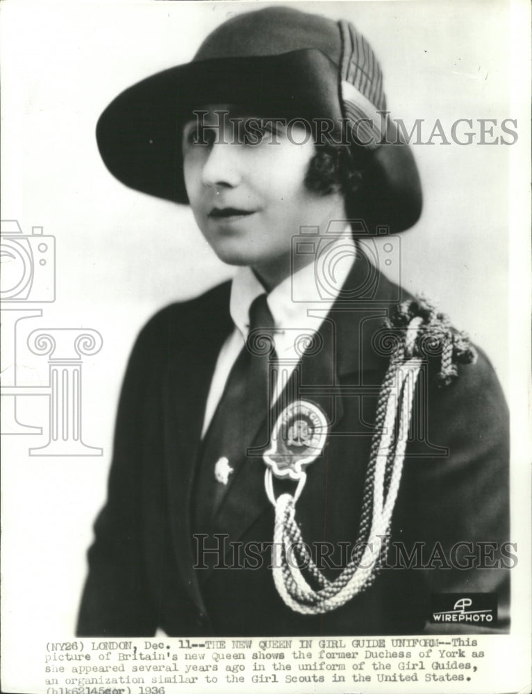 1936 Press Photo Queen Elizabeth British Royal Family - RRW30523 - Historic Images