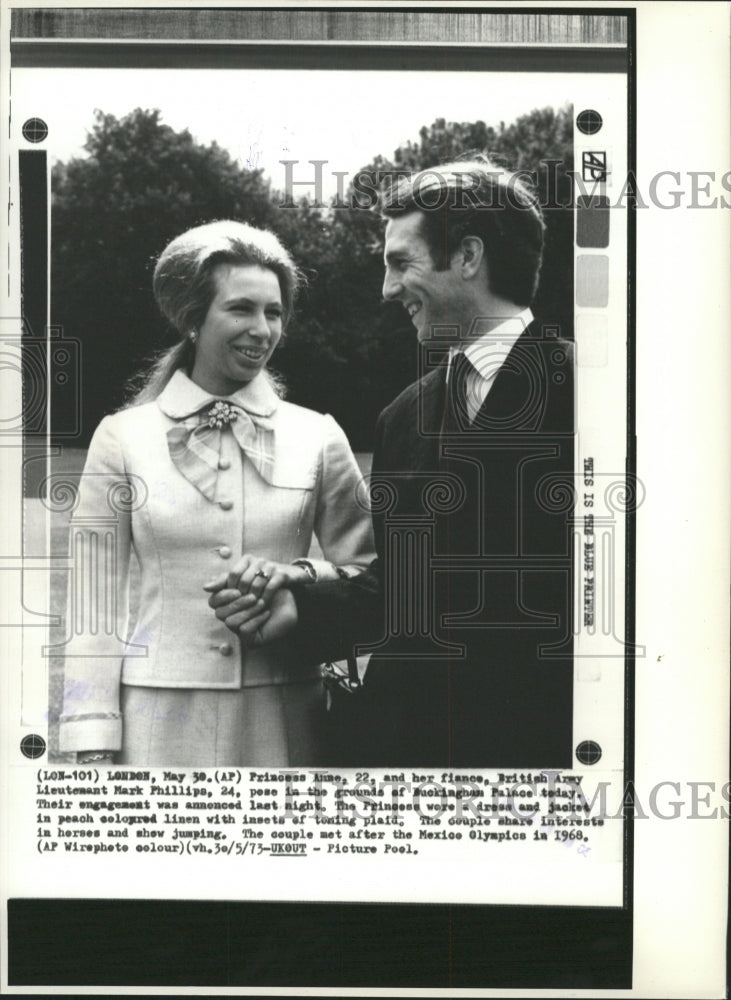 1973 Press Photo Princess Anne Lieutenant Mark Phillips - RRW30625 - Historic Images