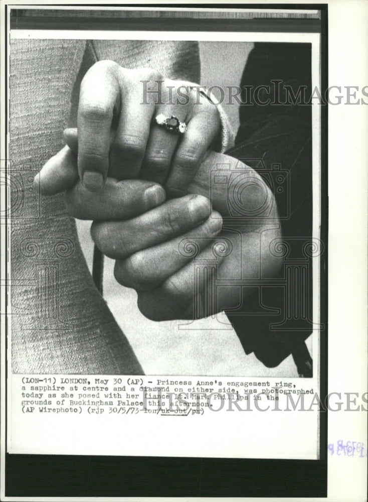 1973 Press Photo Princess Anne&#39;s Engagement Ring - RRW30631 - Historic Images