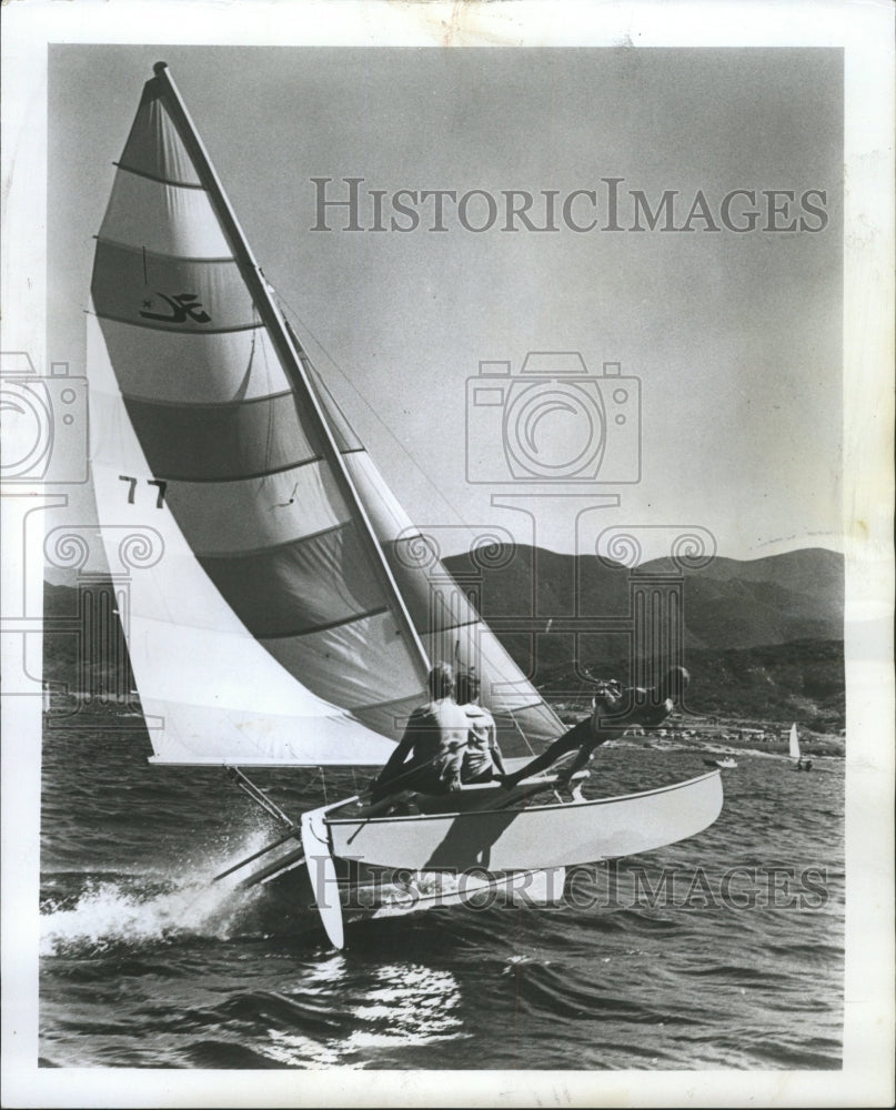 1973 Press Photo Catamaran Laguana Beach California - RRW30773 - Historic Images