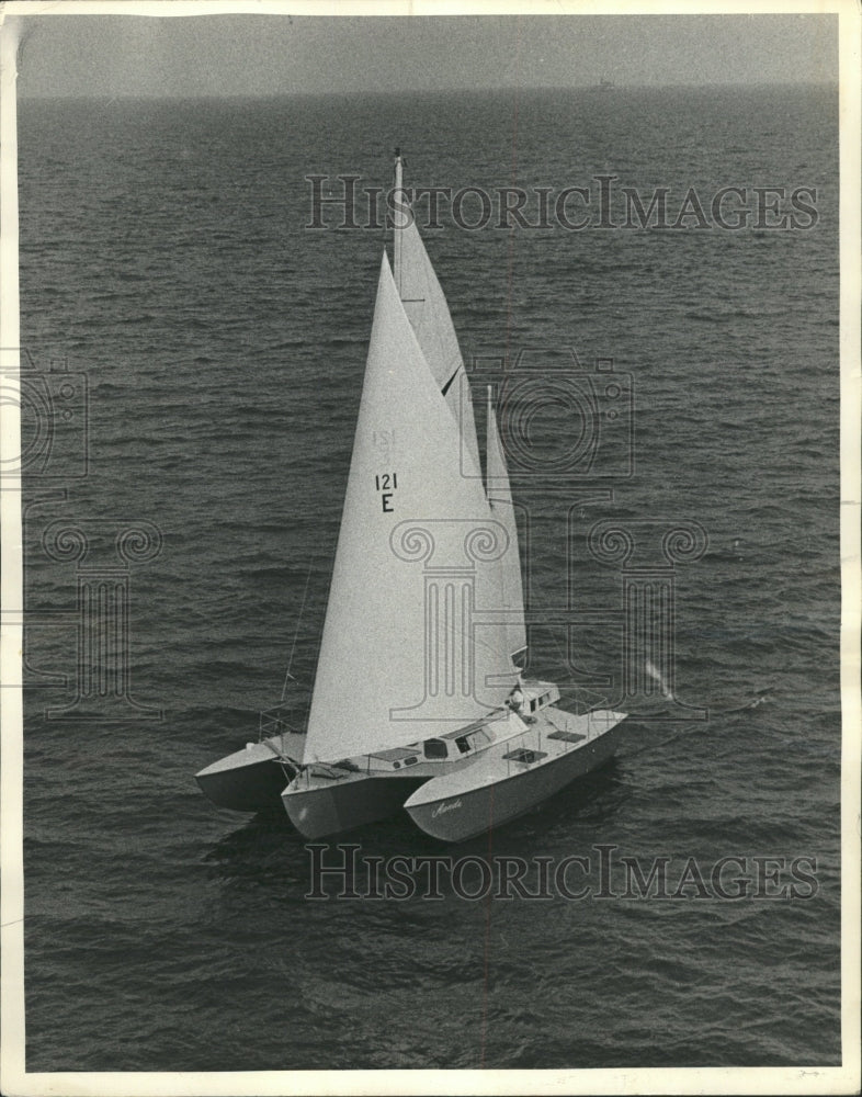 1966 Press Photo Three Boat Nine Hull Catamaran - RRW30779 - Historic Images