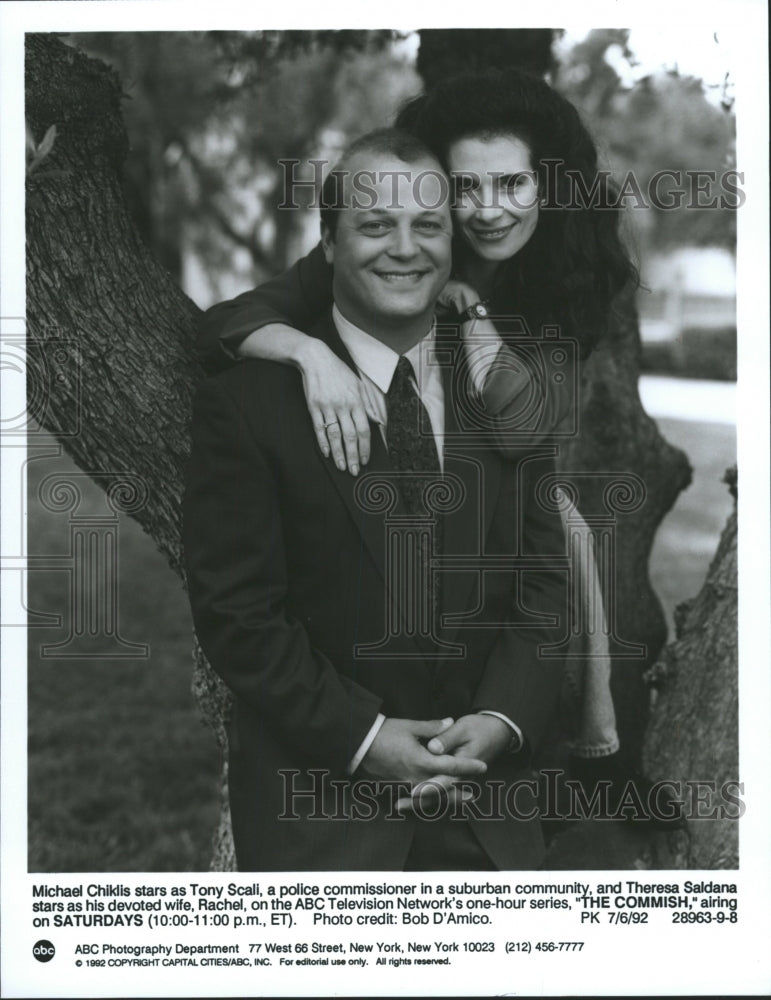 Press Photo Michael Chiklis Theresa Saldana Commish - RRW30839 - Historic Images