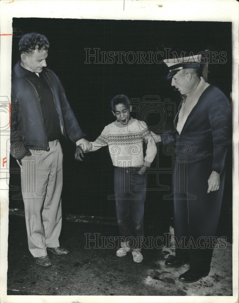 1964 Press Photo Fire Chief John SassmanLen Ojar Boy - RRW30947 - Historic Images