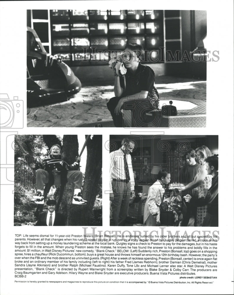 1996 Press Photo Brian Bonsall Blank Check Actor - RRW31085 - Historic Images