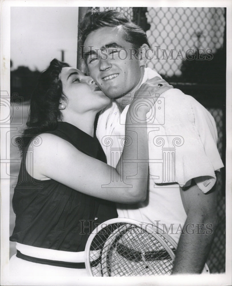 1950 Press Photo James Tennis Club Bicknell Husband - RRW31099 - Historic Images