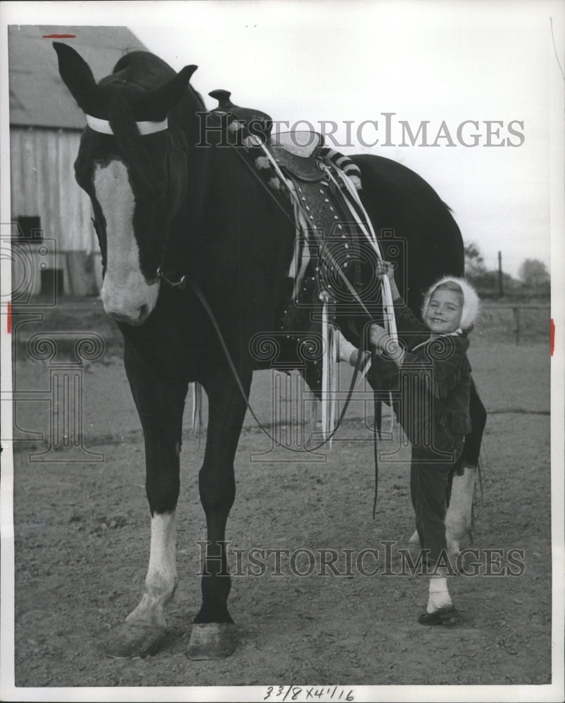 1959 Press Photo Pamela Pitts Horse Blaze - RRW31517 - Historic Images