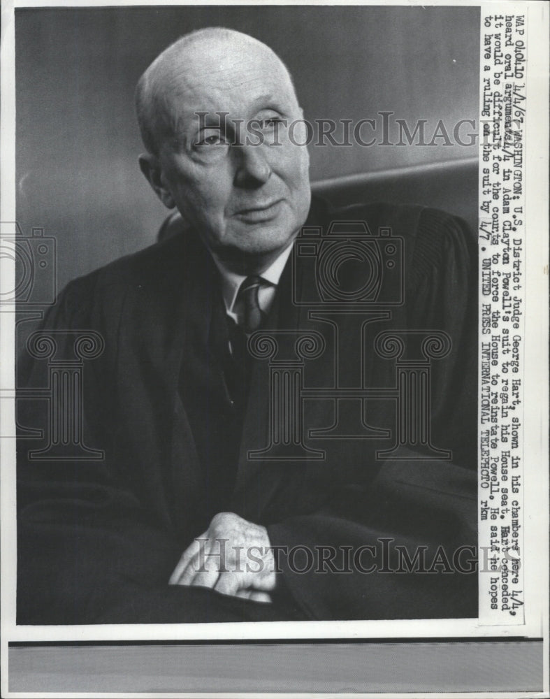 1967 Press Photo U.S. District Judge George Hart - RRW31541 - Historic Images
