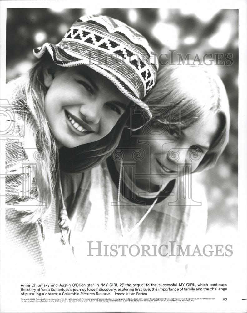 1994 Press Photo Anna Chlumsky Austin Brien star Girl - RRW31633 - Historic Images