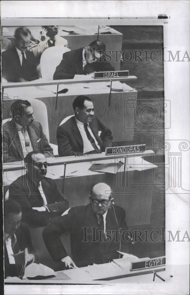 1956 Eban Omar Loutfi US secretary session  - Historic Images