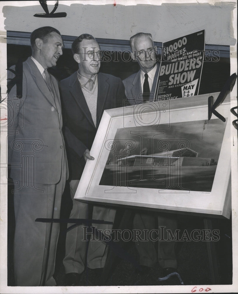 1954 Press Photo Mayor George Sharp Elbert Hartom event - RRW31891 - Historic Images