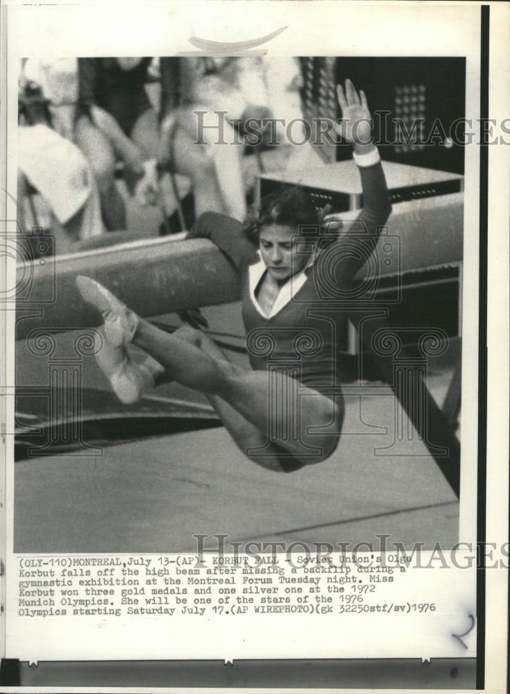 1976 Press Photo Olga Korbut, Olympic Gymnast. - RRW32045 - Historic Images
