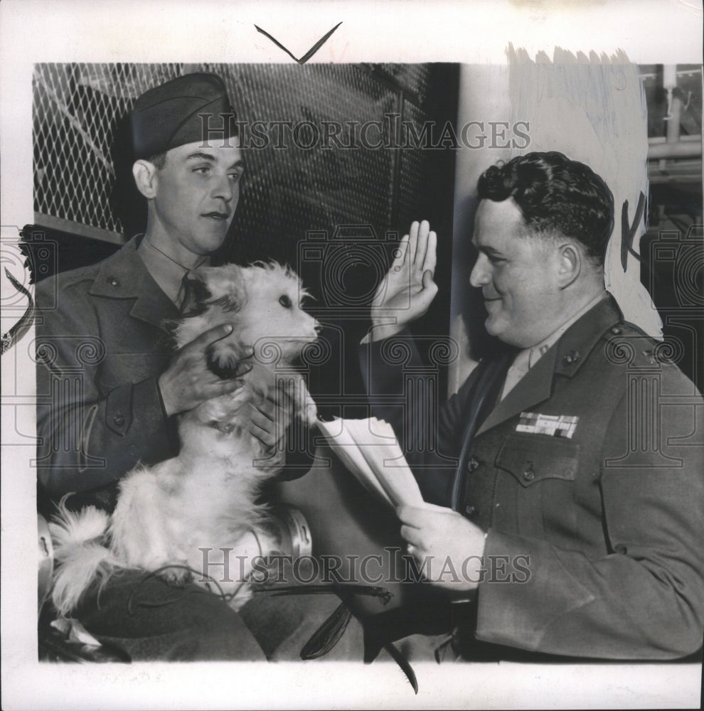 1951 Press Photo Carmen B.Arnett and Capt.John B.Long. - RRW32143 - Historic Images