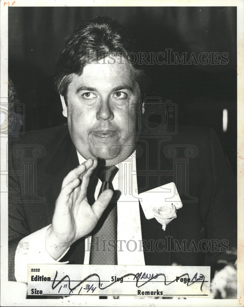 1982 Press Photo Jerry Mann Mayor of Sterling hgts - RRW32145 - Historic Images