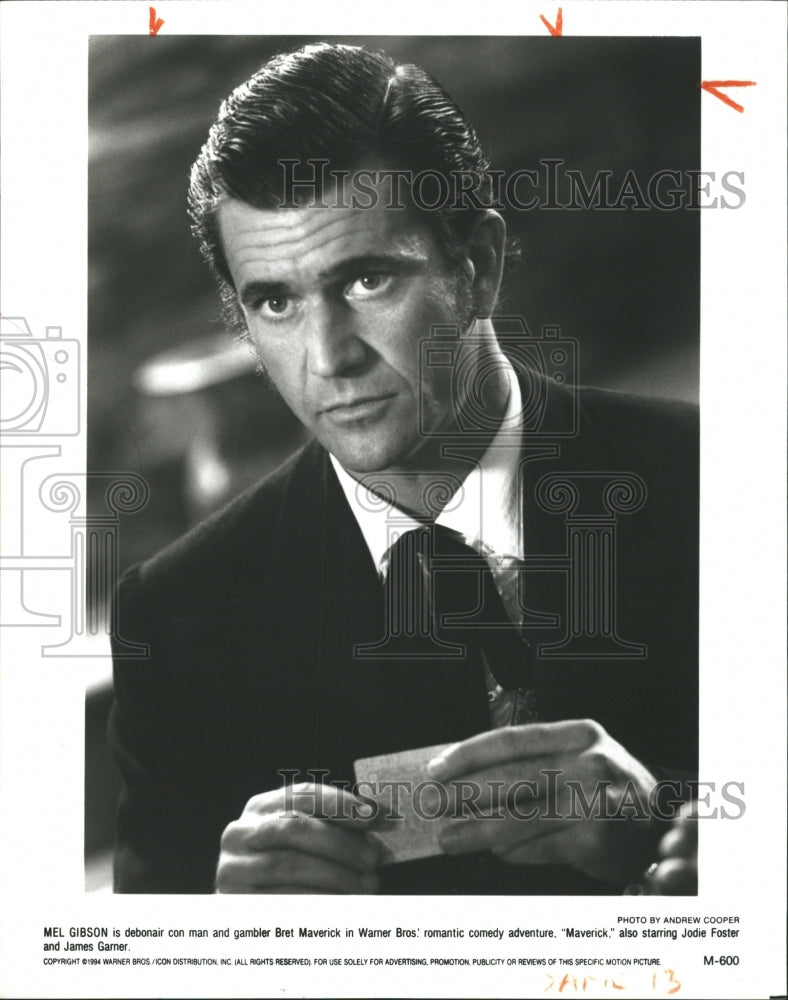 1994 Press Photo Mel Gibson Actor Maverick Film - RRW32263 - Historic Images