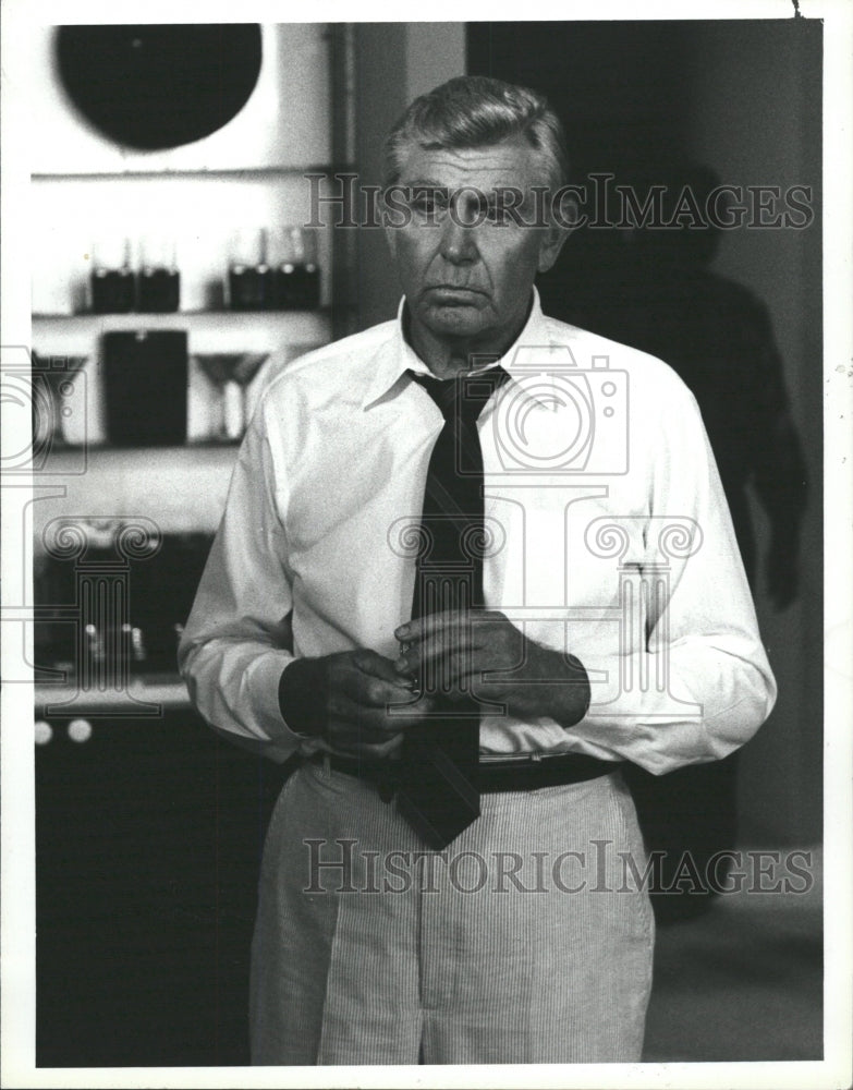 1986 Press Photo Andy Griffith Matlock sharp star - RRW32273 - Historic Images