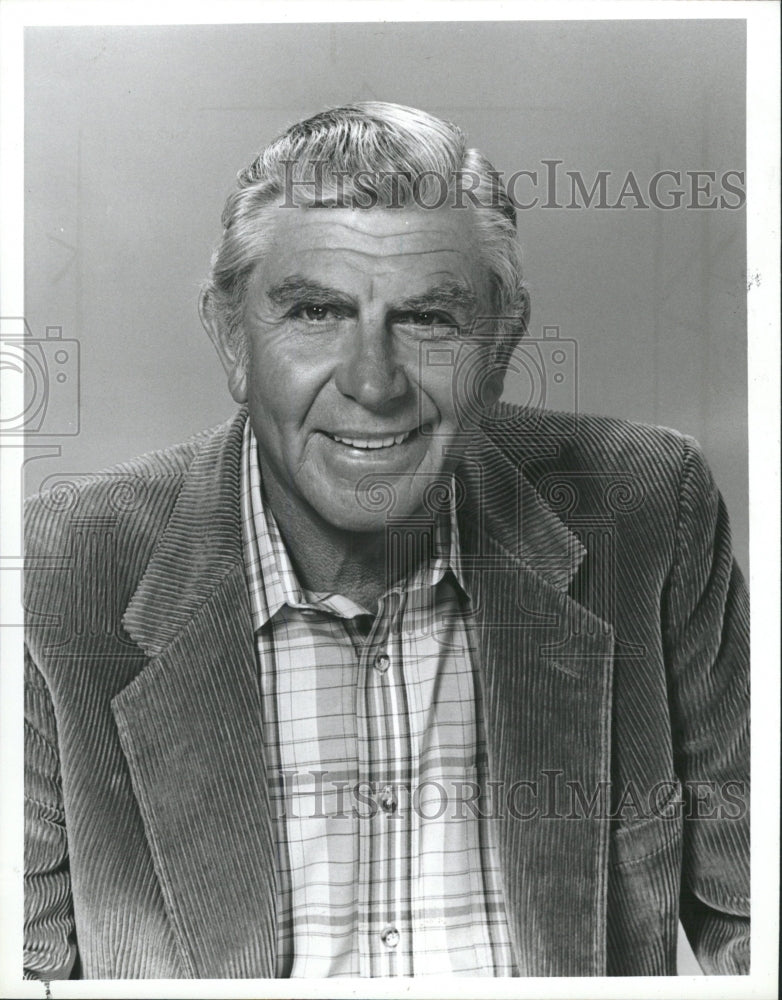 1986 Press Photo Andy Griffith Benjamin Matlock Shrewd - RRW32289 - Historic Images