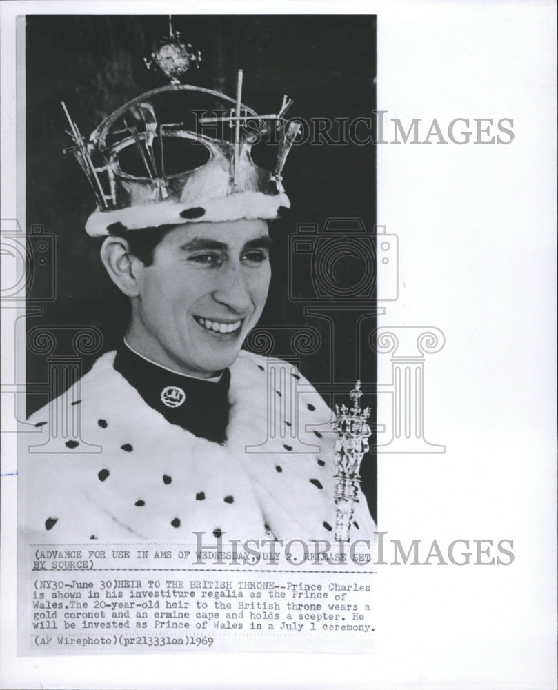 1969 Press Photo Prince Charles Wales British Throne - RRW32449 - Historic Images