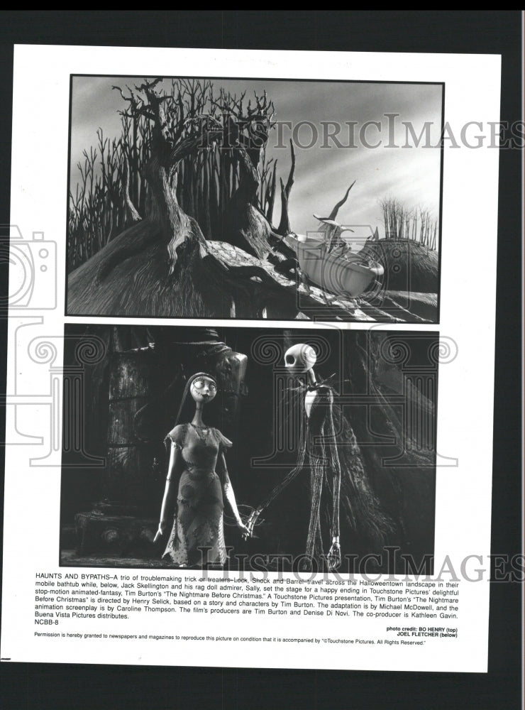 1993 Press Photo Christmas Tim Burton Nightmare Motion - RRW32561 - Historic Images