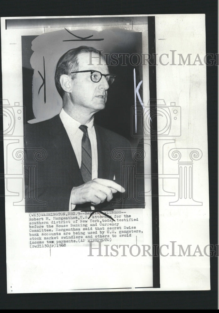 1968 Press Photo Robert M. Morgenthan U.S. Attorney. - RRW32587 - Historic Images