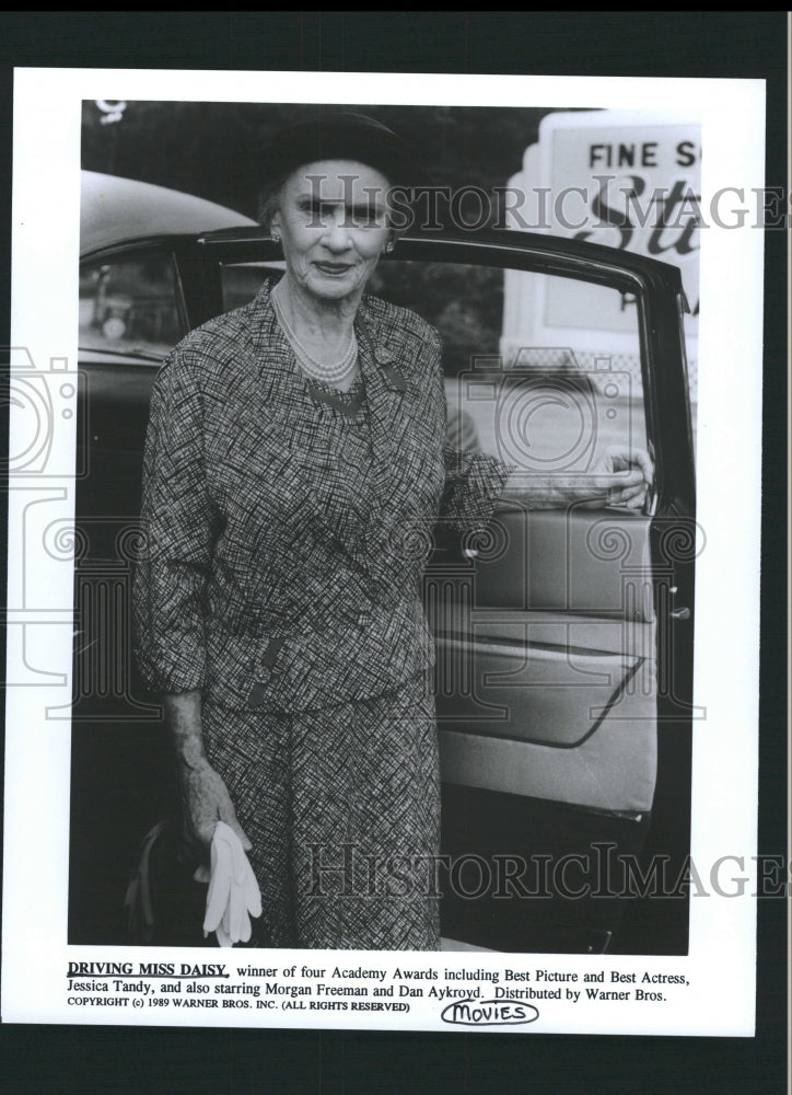 1989 Press Photo Jessica Tandy Driving Miss Daisy Film - RRW32747 - Historic Images