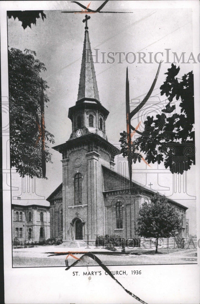 1959 Press Photo St. Mary&#39;s Church Westphalia Michigan - RRW32887 - Historic Images