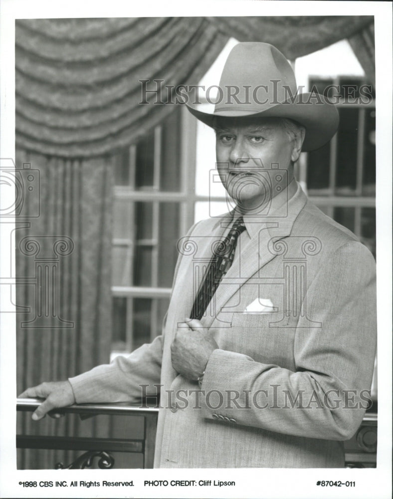 1998 Press Photo Larry Hagman J.R. Ewing Dallas TV Film - RRW33299 - Historic Images