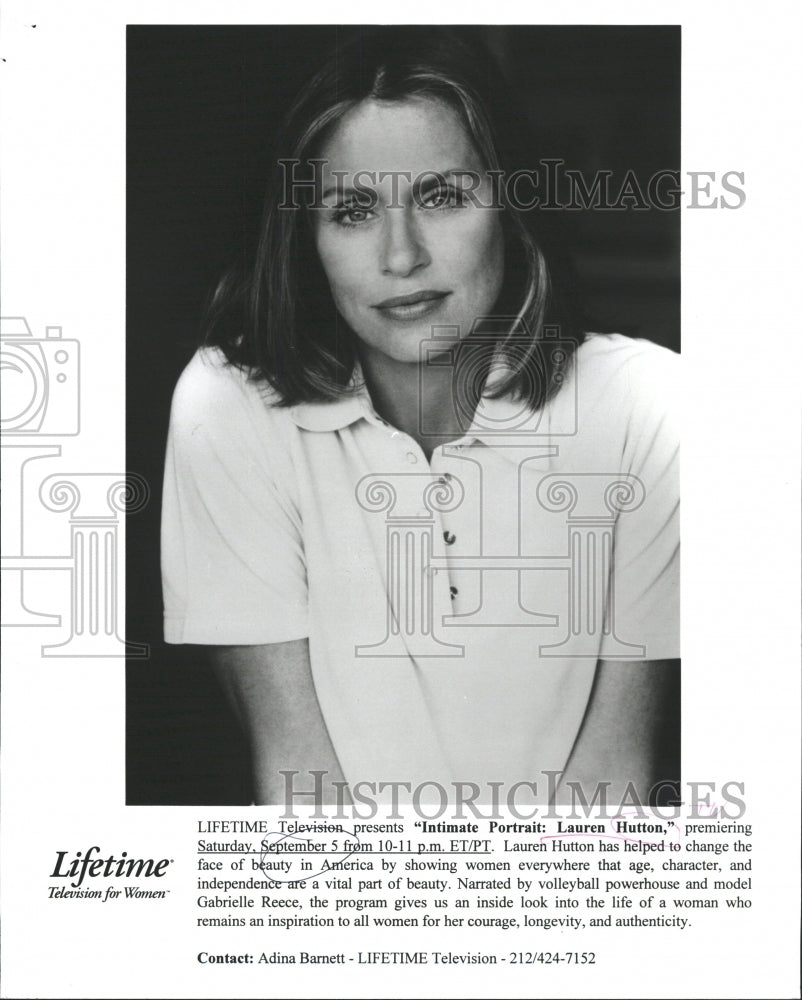 2001 Press Photo Lifetime Intimate Portrait Lauren Hutt - RRW33321 - Historic Images