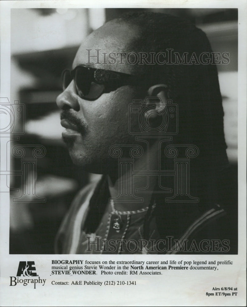 1994 Press Photo Bipgraphy Musical Genius Wonder Stevie - RRW33373 - Historic Images