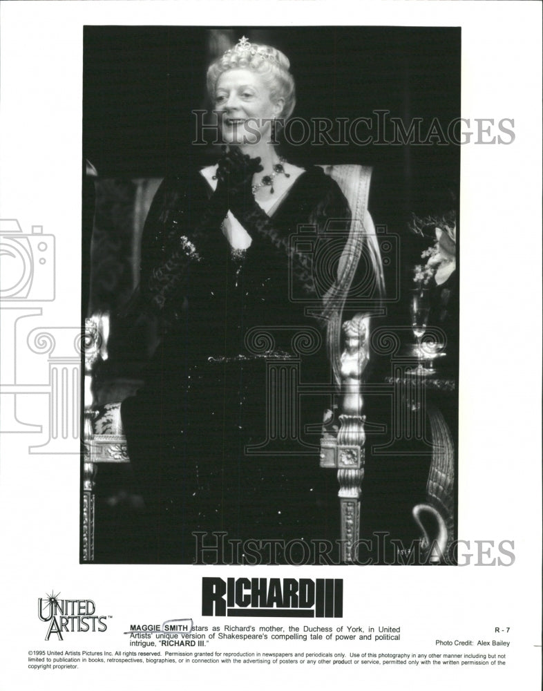 1995 Press Photo Actress Maggie Smith - RRW33531 - Historic Images