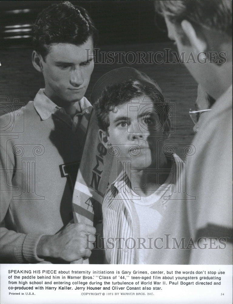 1973 Press Photo Gary Grimes Jerry Houser Oliver Conant - RRW33545 - Historic Images