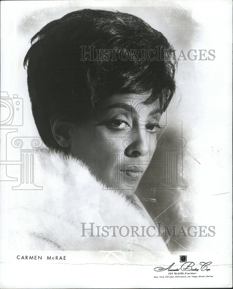 1966 Press Photo CARMEN MCRAE AMERICAN ACTRESS SINGER - RRW33871 - Historic Images