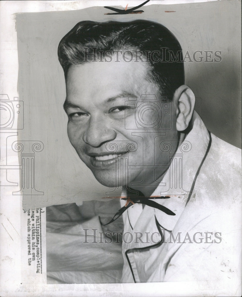 1954 Press Photo RamÃƒÂ³n Magsaysay President Philippines - RRW33879 - Historic Images