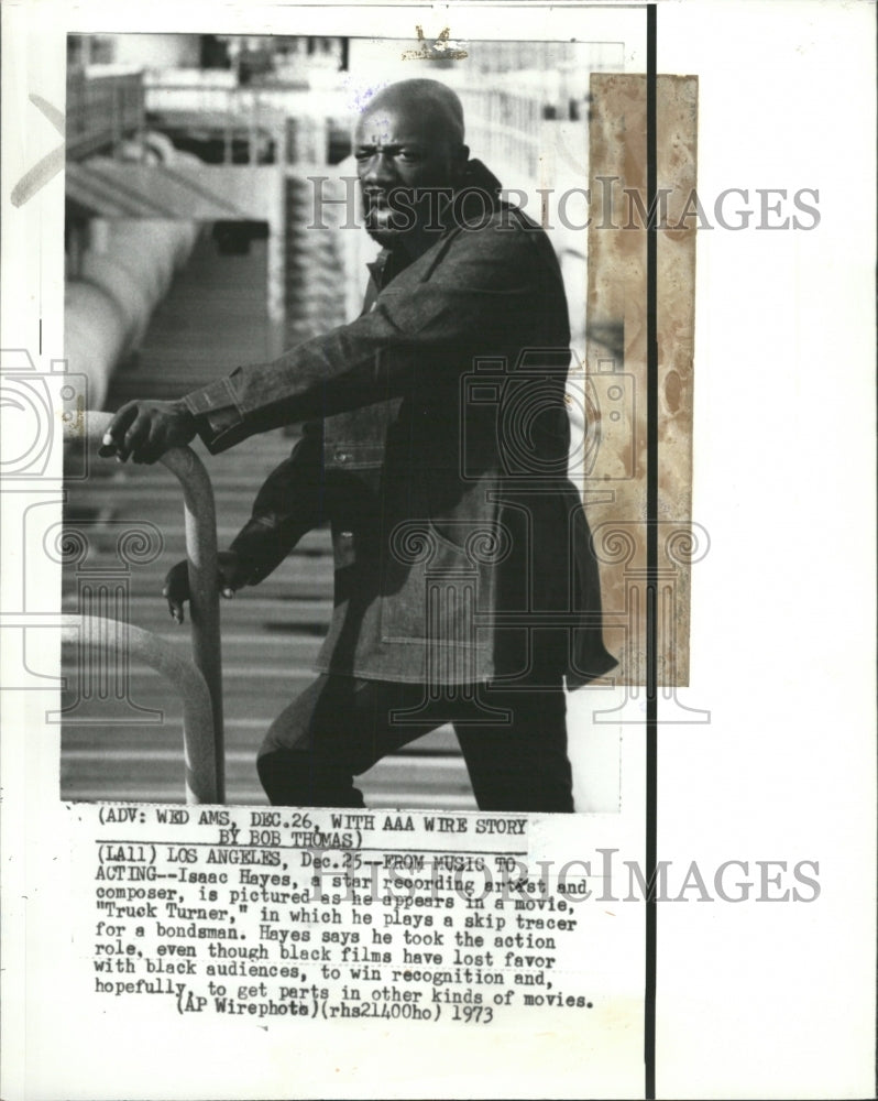 1973 Press Photo Isaac Hayes Trunk Turner Film - RRW33945 - Historic Images