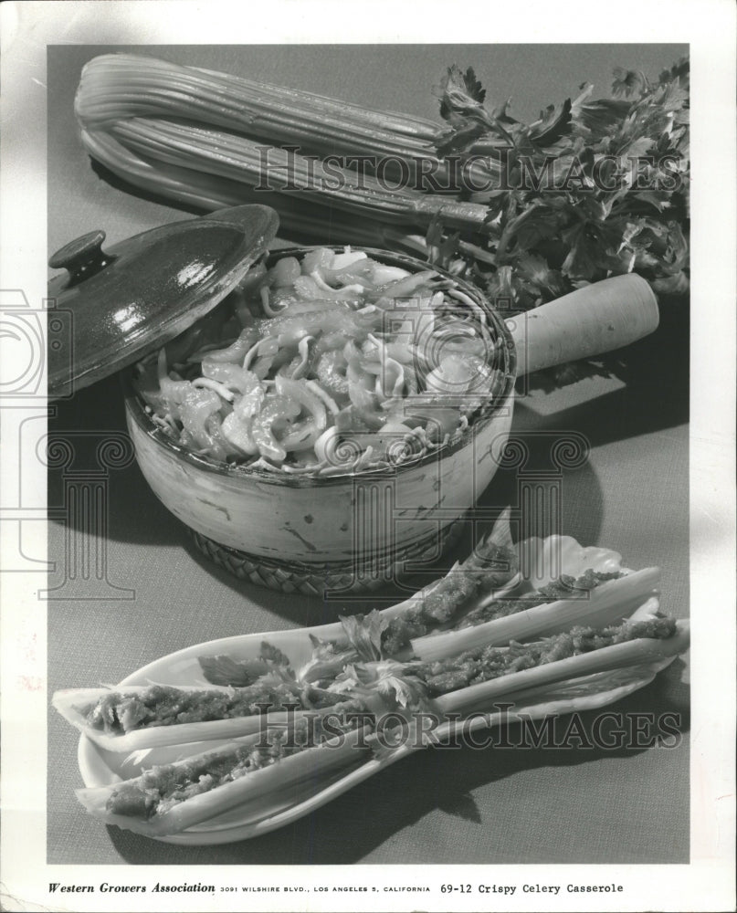1977 Press Photo Side Dish Crispy Celerry Casserole - RRW34129 - Historic Images