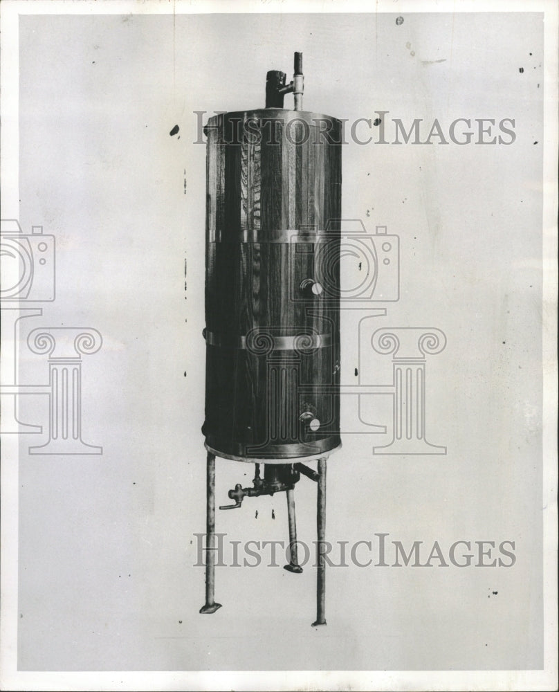 1956 Press Photo Antique Water Heater - RRW34799 - Historic Images