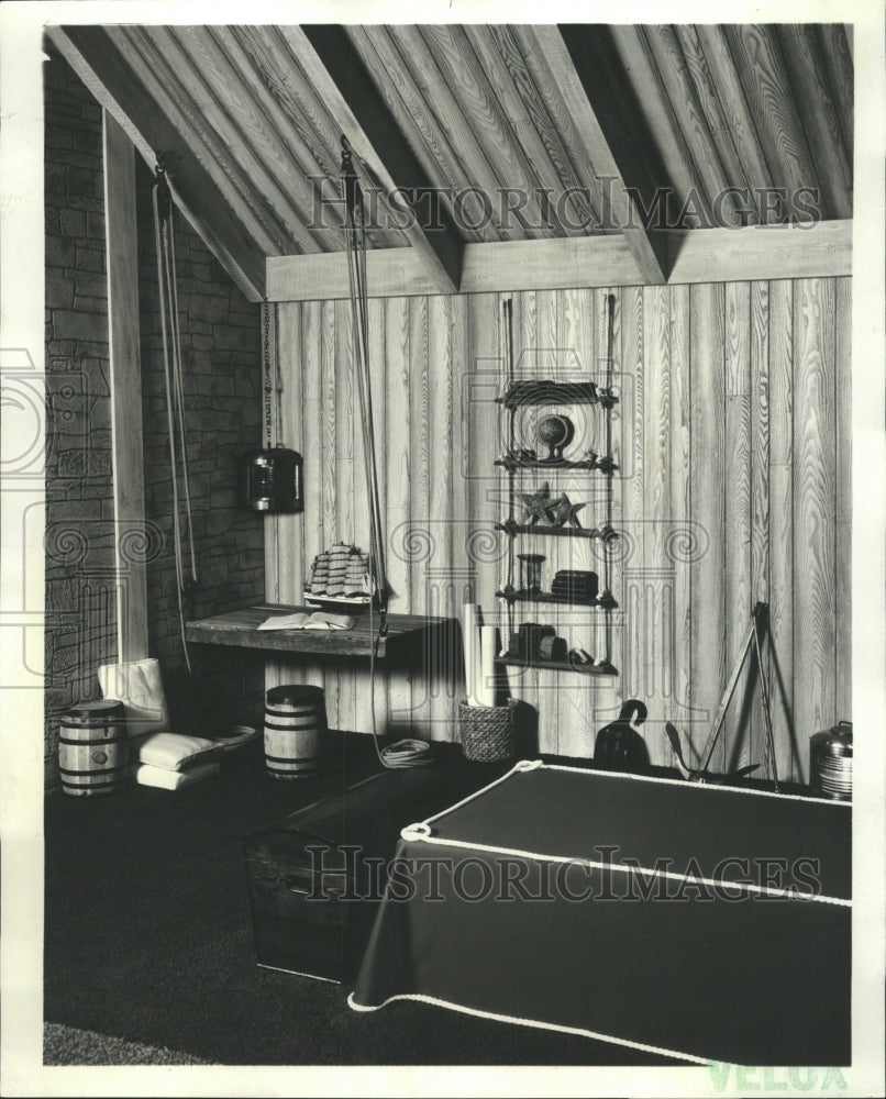 Press Photo Hardwood Paneling Planks Masonite - RRW35003 - Historic Images