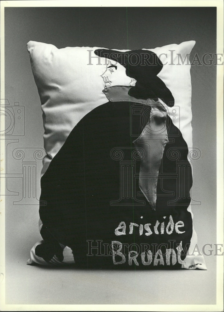 1981 Press Photo Hand-Embroidered Pillows - RRW35217 - Historic Images