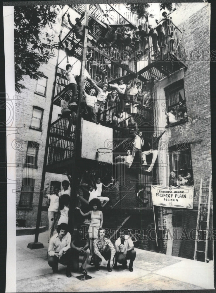 1974 Press Photo Ex-Addicts at New York&#39;s Phoenix House - RRW35341 - Historic Images