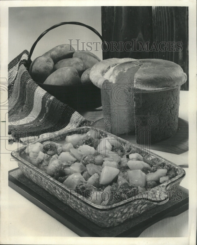 1978 Press Photo Basque Dish of Idaho Potatoes - RRW35517 - Historic Images